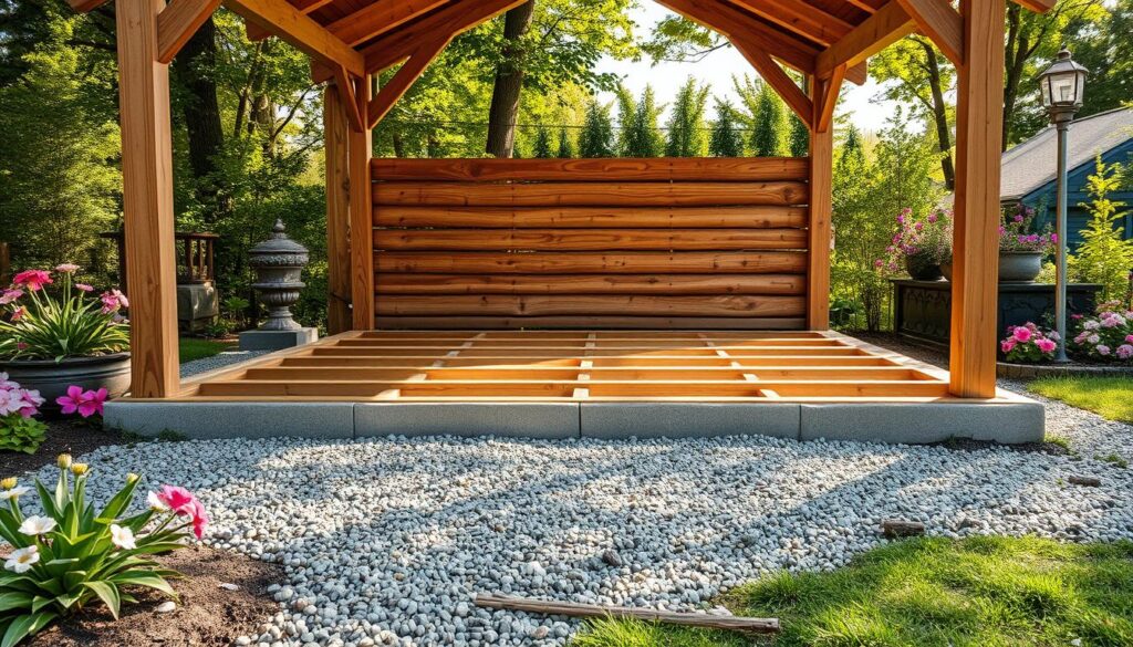 Fundament für Holzgartenhaus Fundament für Holzgartenhaus