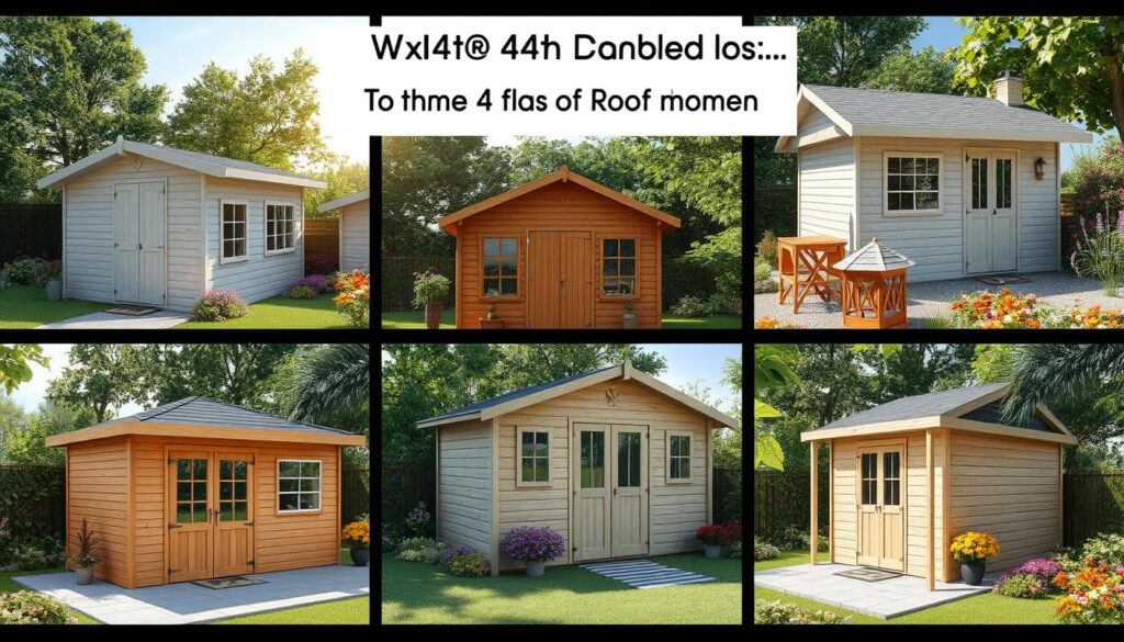 Gartenhaus 4x4 Dachvarianten
