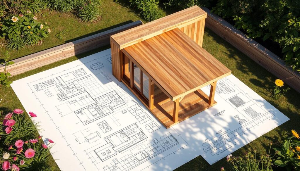 Holz-Gartenhaus Planung