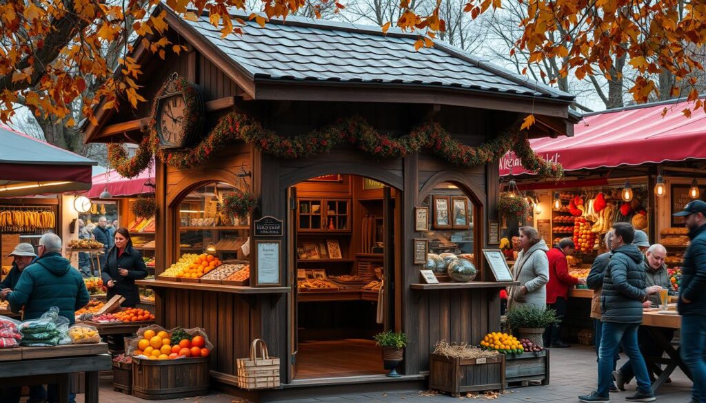 Holzhäuschen als Verkaufsstand Marketing