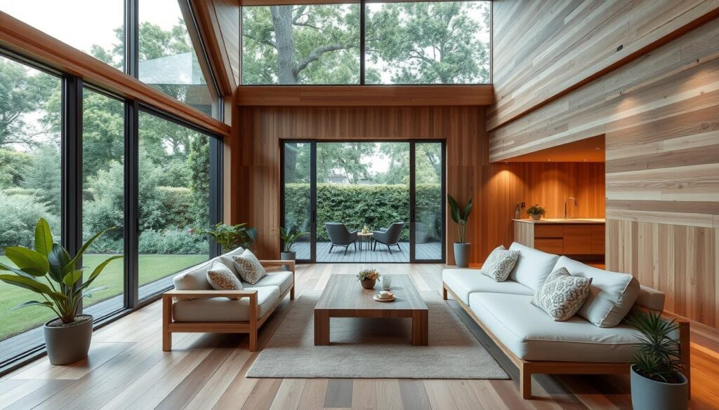 Moderne Holz-Gartenhaus Einrichtung