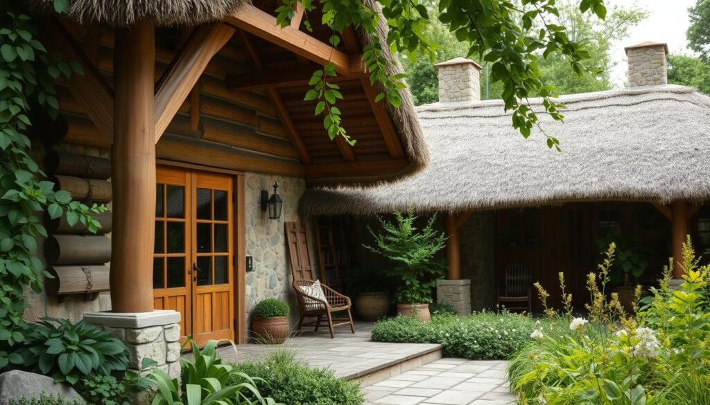 Natürliche Baumaterialien für Holzgartenhäuser
