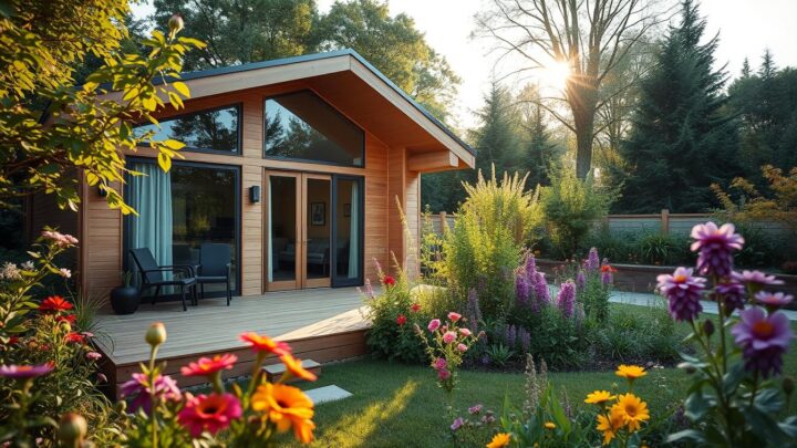 Modernes Gartenhaus aus Holz