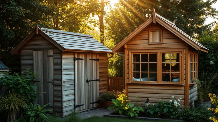 Unterschied zwischen Schuppen und Gartenhaus erklärt