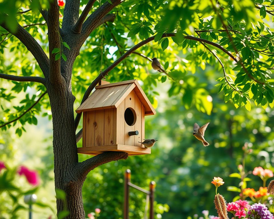 Ideale Vogelhaus Platzierung im Garten