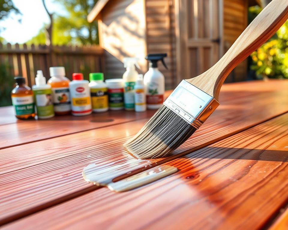 Pflege des Holzschutzes