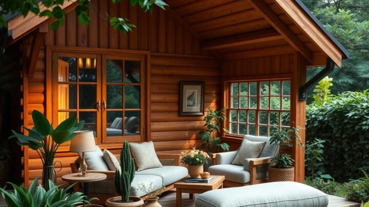 Die schönsten Einrichtungsstile für ein Holz-Gartenhaus