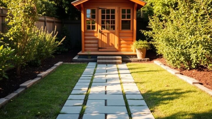 Gartenhaus auf Gehwegplatten: Fundament erstellen