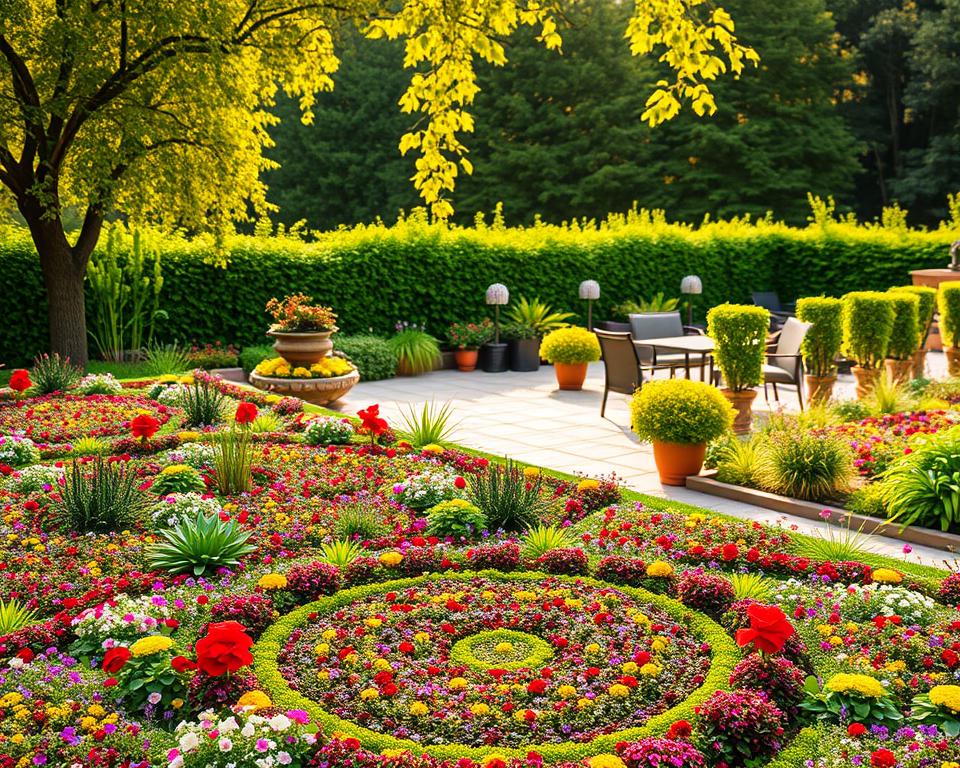 Kreative Beetgestaltung und Terrassen