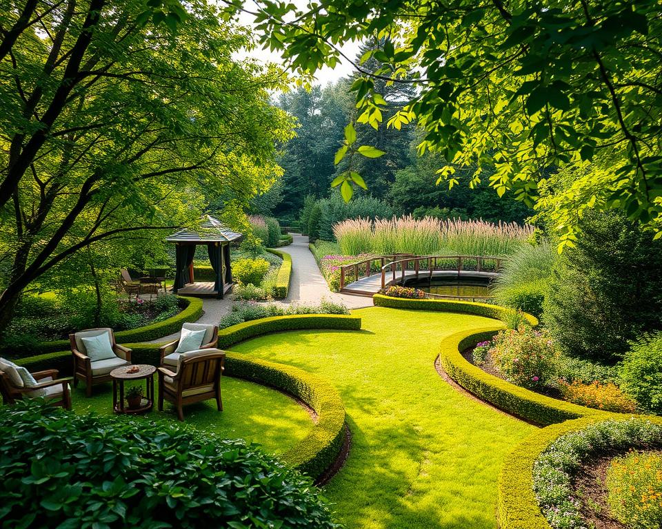 Raumaufteilung im großen Garten