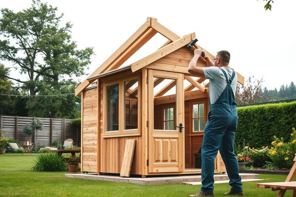 Kann man ein Gartenhaus alleine aufbauen?