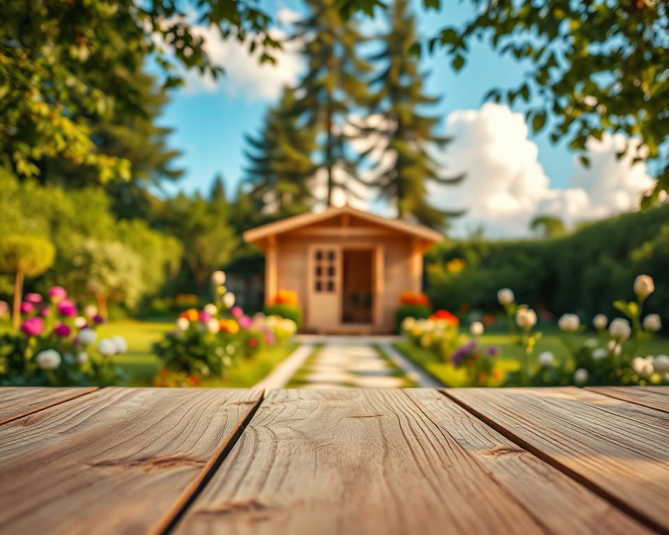 A serene garden setting showcasing a beautifully crafted wooden garden house made of spruce wood. In the foreground, focus on the texture of the wood, highlighting its optimal weight and stability through detailed close-up shots that reveal the grain patterns. In the middle, place the garden house surrounded by lush greenery, vibrant flowers, and a path of smooth stones leading up to it, creating an inviting atmosphere. In the background, softly blurred tall trees and a bright blue sky with fluffy white clouds, enhancing the natural beauty of the scene. The lighting should be warm and natural, simulating golden hour, with sunlight filtering through the branches, casting gentle shadows. The overall mood is peaceful and harmonious, emphasizing the ideal balance between the aesthetics and practicality of spruce wood in garden structures. A serene garden setting showcasing a beautifully crafted wooden garden house made of spruce wood. In the foreground, focus on the texture of the wood, highlighting its optimal weight and stability through detailed close-up shots that reveal the grain patterns. In the middle, place the garden house surrounded by lush greenery, vibrant flowers, and a path of smooth stones leading up to it, creating an inviting atmosphere. In the background, softly blurred tall trees and a bright blue sky with fluffy white clouds, enhancing the natural beauty of the scene. The lighting should be warm and natural, simulating golden hour, with sunlight filtering through the branches, casting gentle shadows. The overall mood is peaceful and harmonious, emphasizing the ideal balance between the aesthetics and practicality of spruce wood in garden structures.