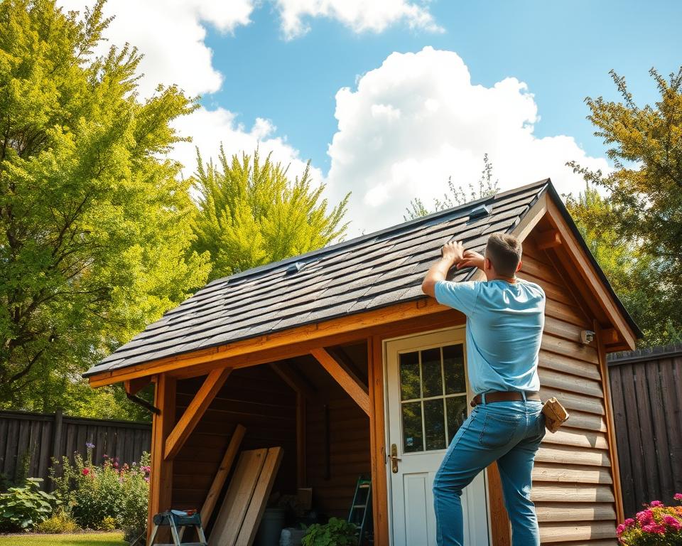 Dach erneuern Gartenhaus Dach erneuern Gartenhaus