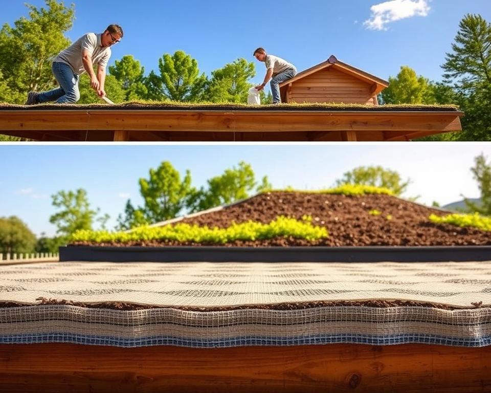 Drainageschicht Verlegung Drainageschicht Verlegung