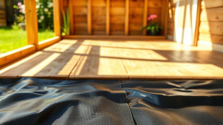 Feuchtigkeitssperre für Holzhäuschen-Boden