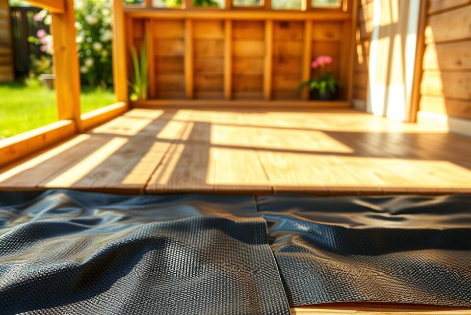 Feuchtigkeitssperre für Holzhäuschen-Boden