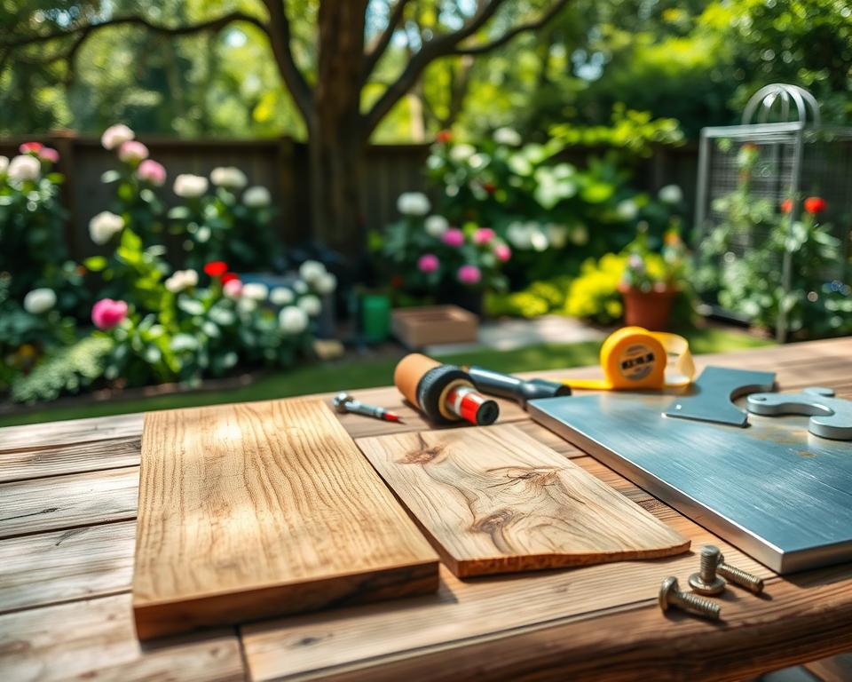 Gartentisch Materialien Auswahl