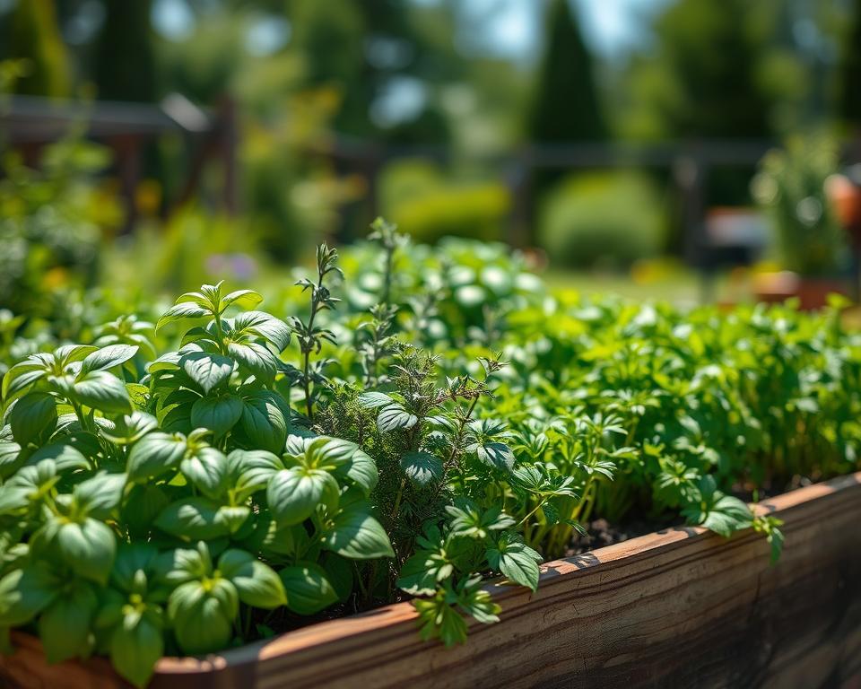 Hochbeet bepflanzen Kräuter