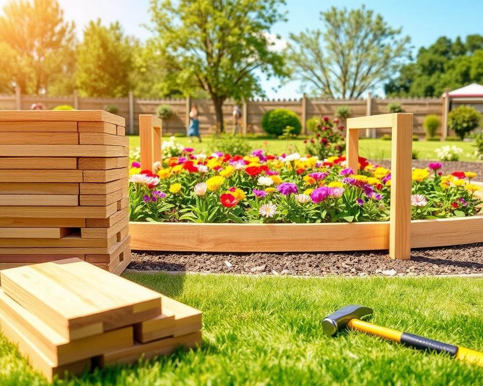 Holz Beeteinfassung Anleitung