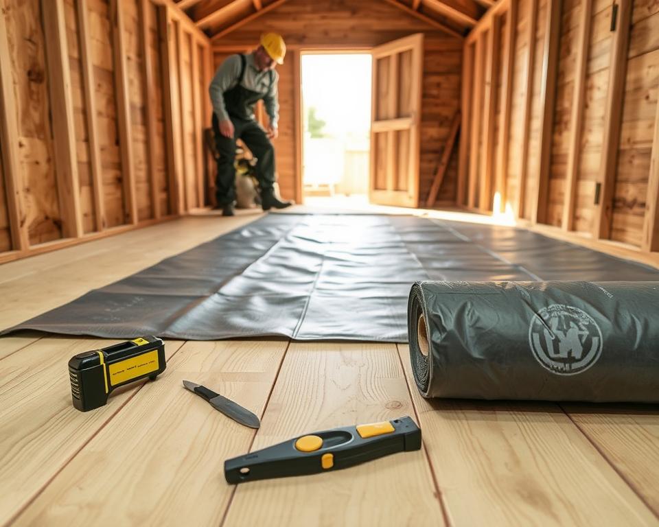 Installation Feuchtigkeitssperre Gartenhaus Installation Feuchtigkeitssperre Gartenhaus