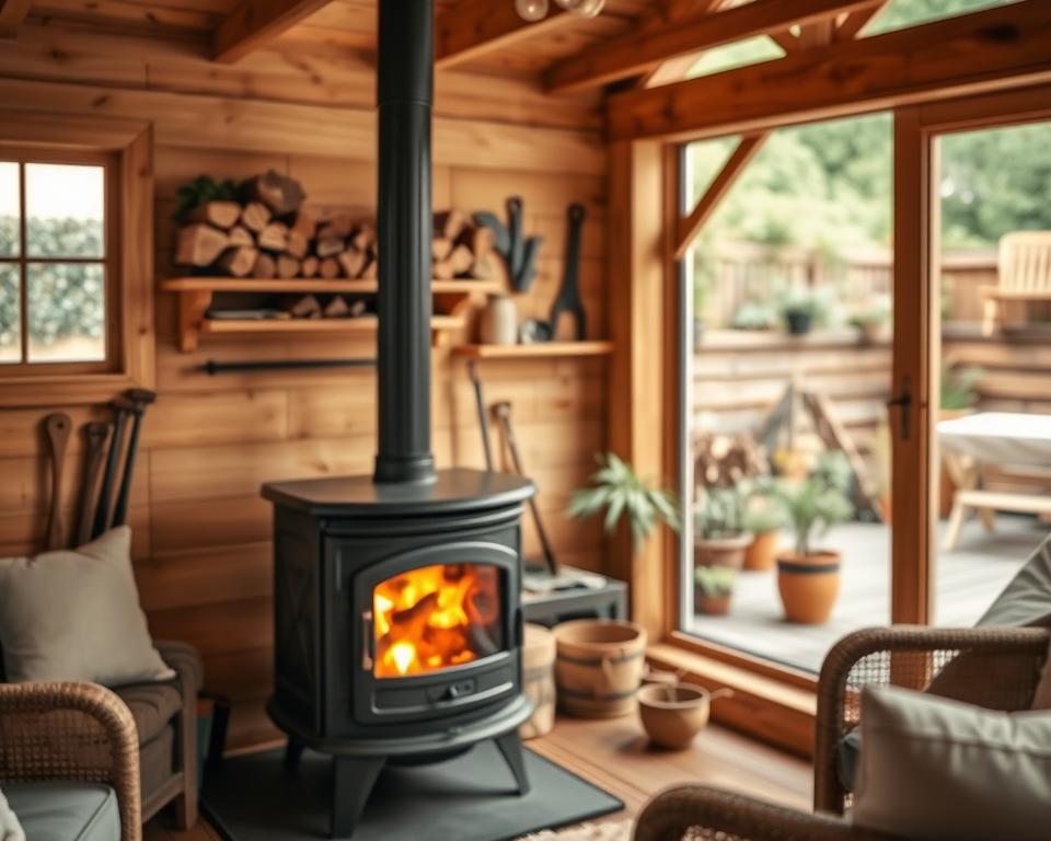 Platzplanung Kamin Gartenhaus