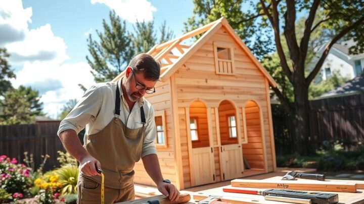Spielhaus aus Holz selbst bauen – Anleitung und Tipps