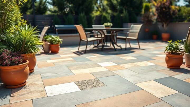 Terrassenplatten aus Naturstein oder Keramik