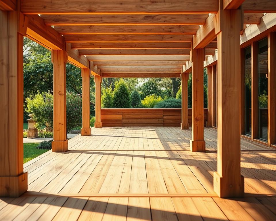Terrassenunterbau Konstruktion Holz