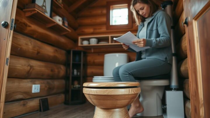 So installieren Sie Ihre Toilette im Holzhäuschen