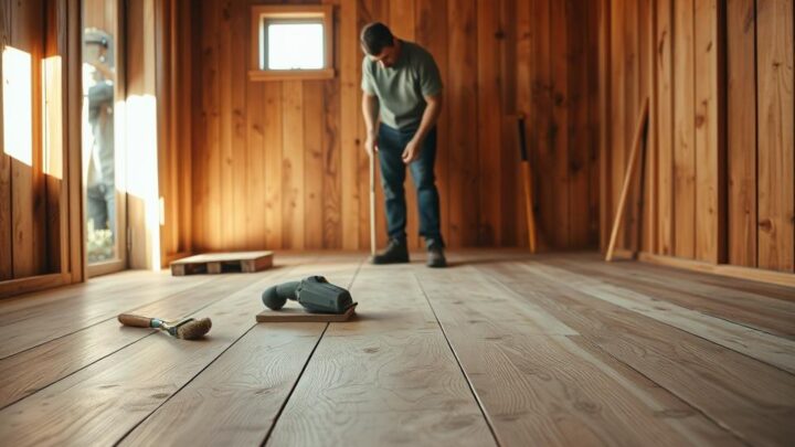 Wie renoviert man den Boden in einem Holzhäuschen im Garten?