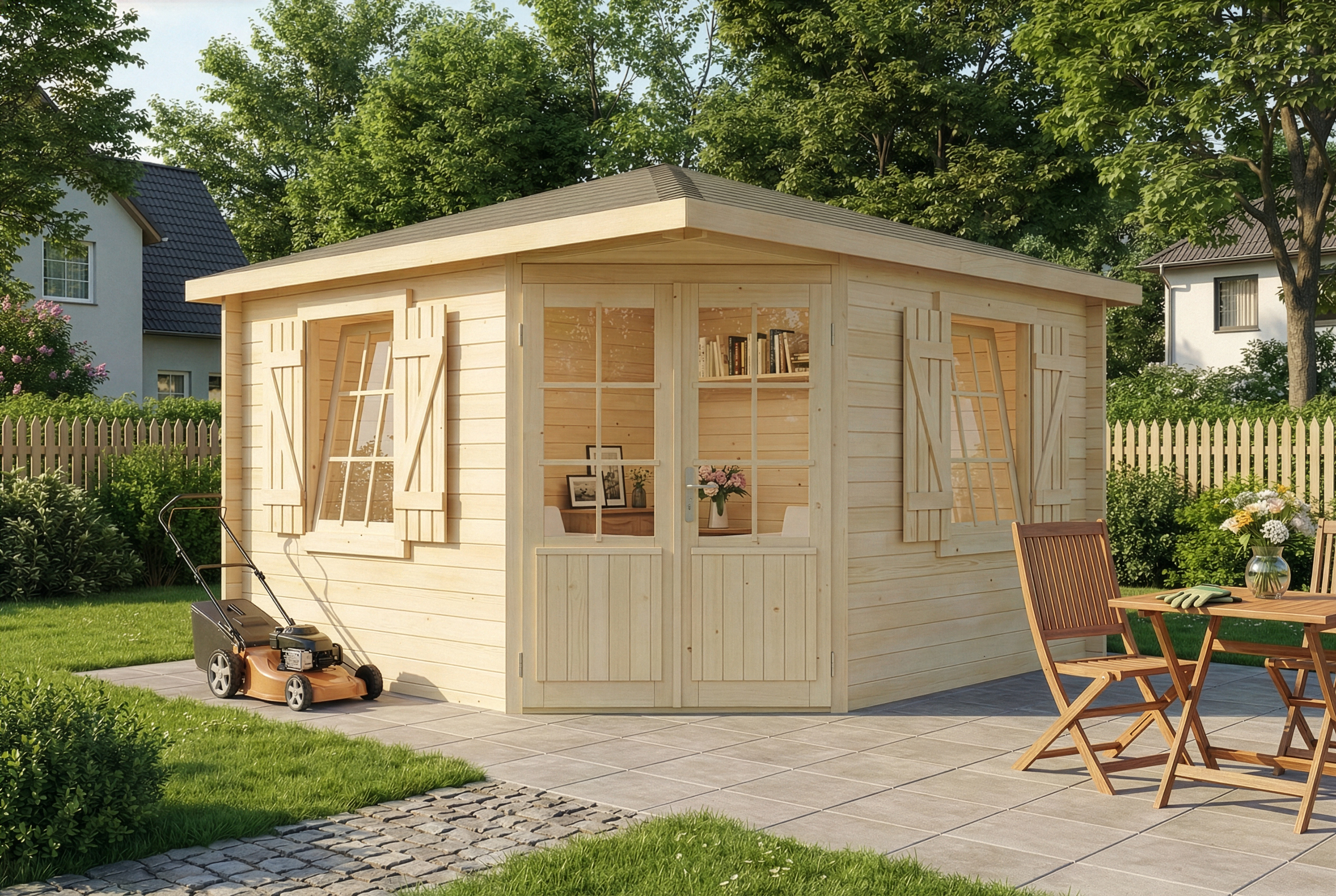 5-Eck Gartenhaus Monica Royal 4x4m