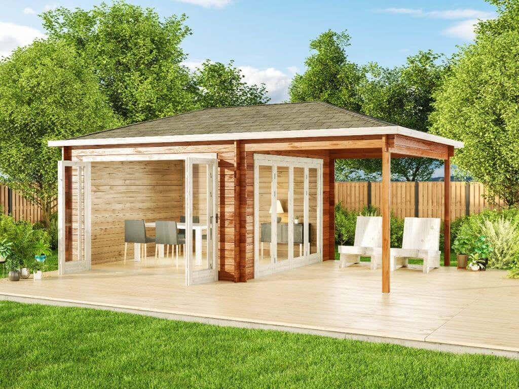 Gartenhaus Sunshine mit Schleppdach 6x4m