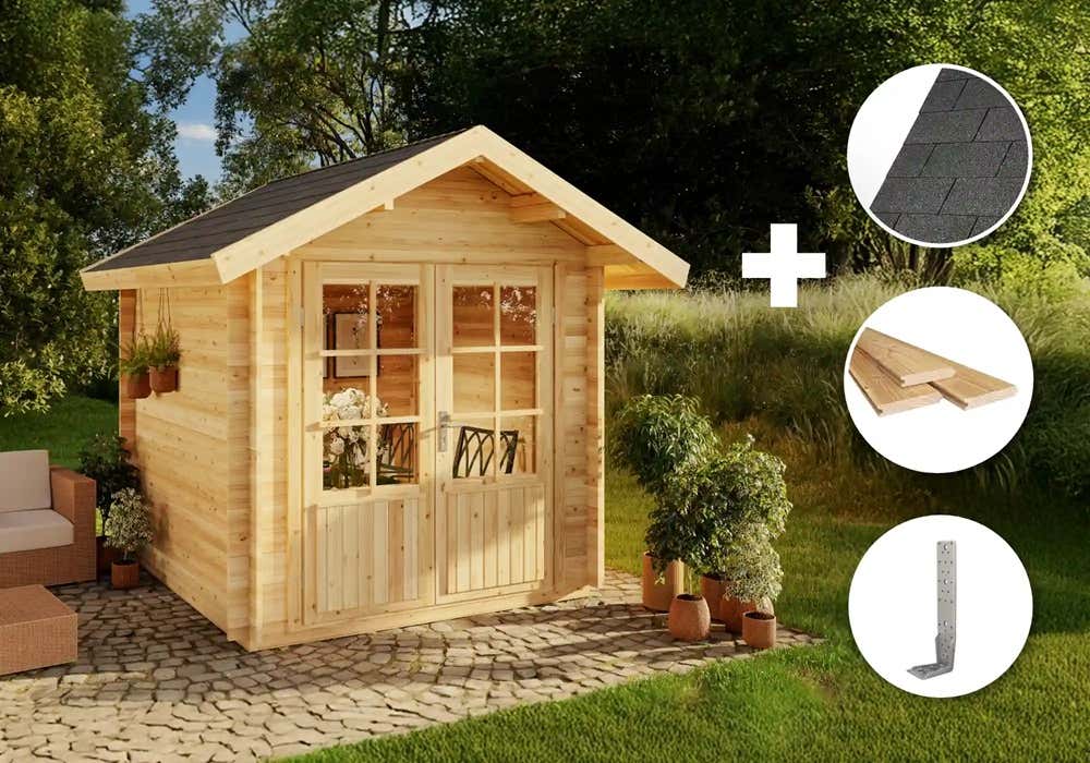 ECO Set - Gartenhaus Palma 3x3m