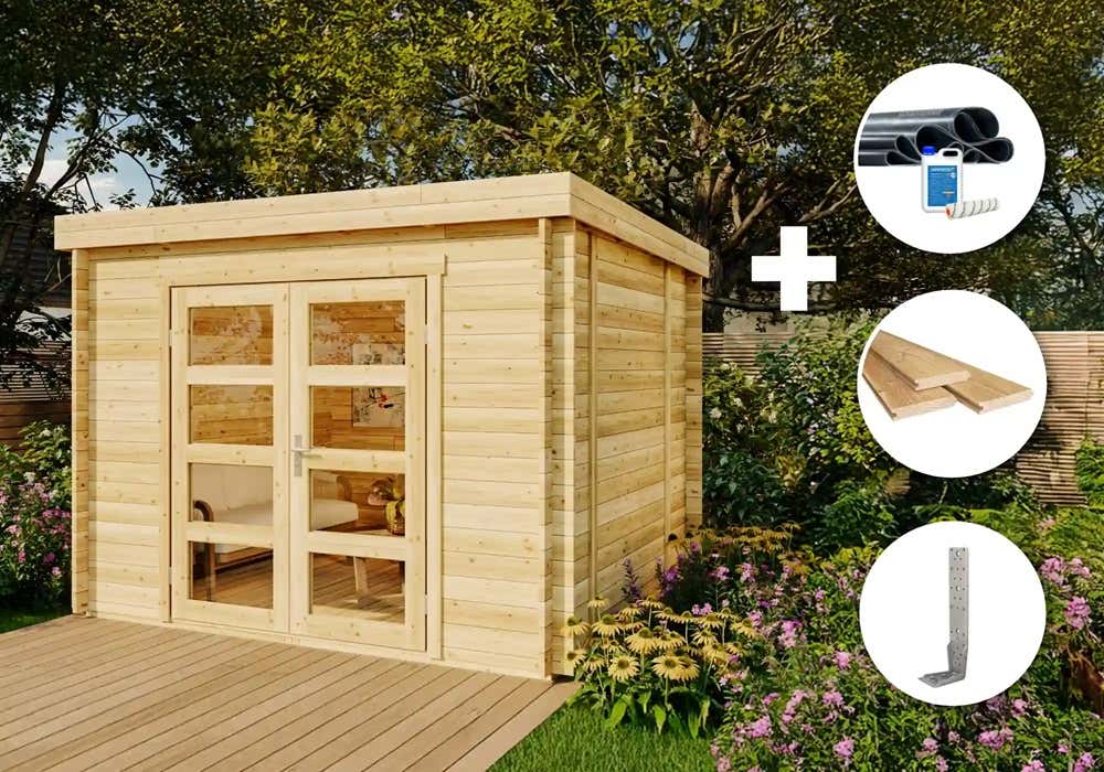 ECO Set - Gartenhaus Paloma Sol 3x3m