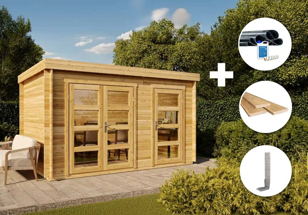 ECO Set - Gartenhaus Paloma Grande 4x2m