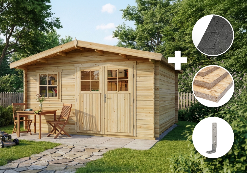 ECO Set - Gartenhaus Valeria 4x4m | Rabatt: 27 %