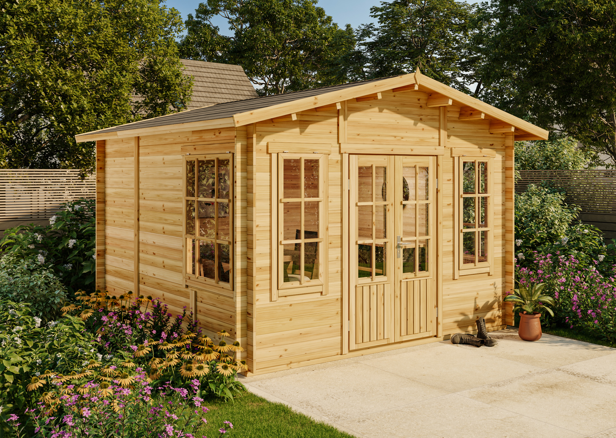 Gartenhaus Gabriela-28 350 x 350 cm 4x4m