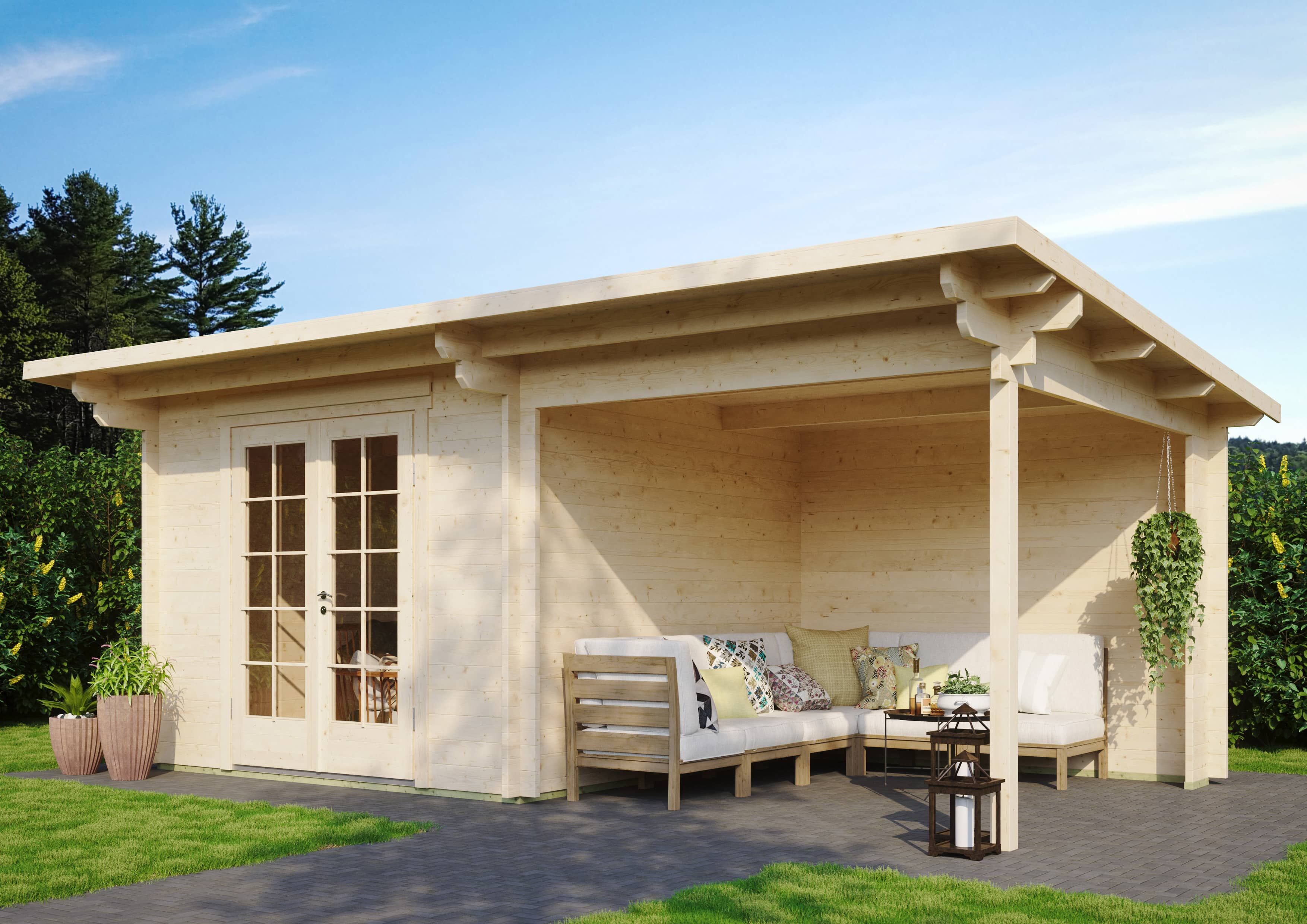 Fjordholz Gartenhaus Modell Jacob 44 A mit Seitend 6x3m | Rabatt: 26 %