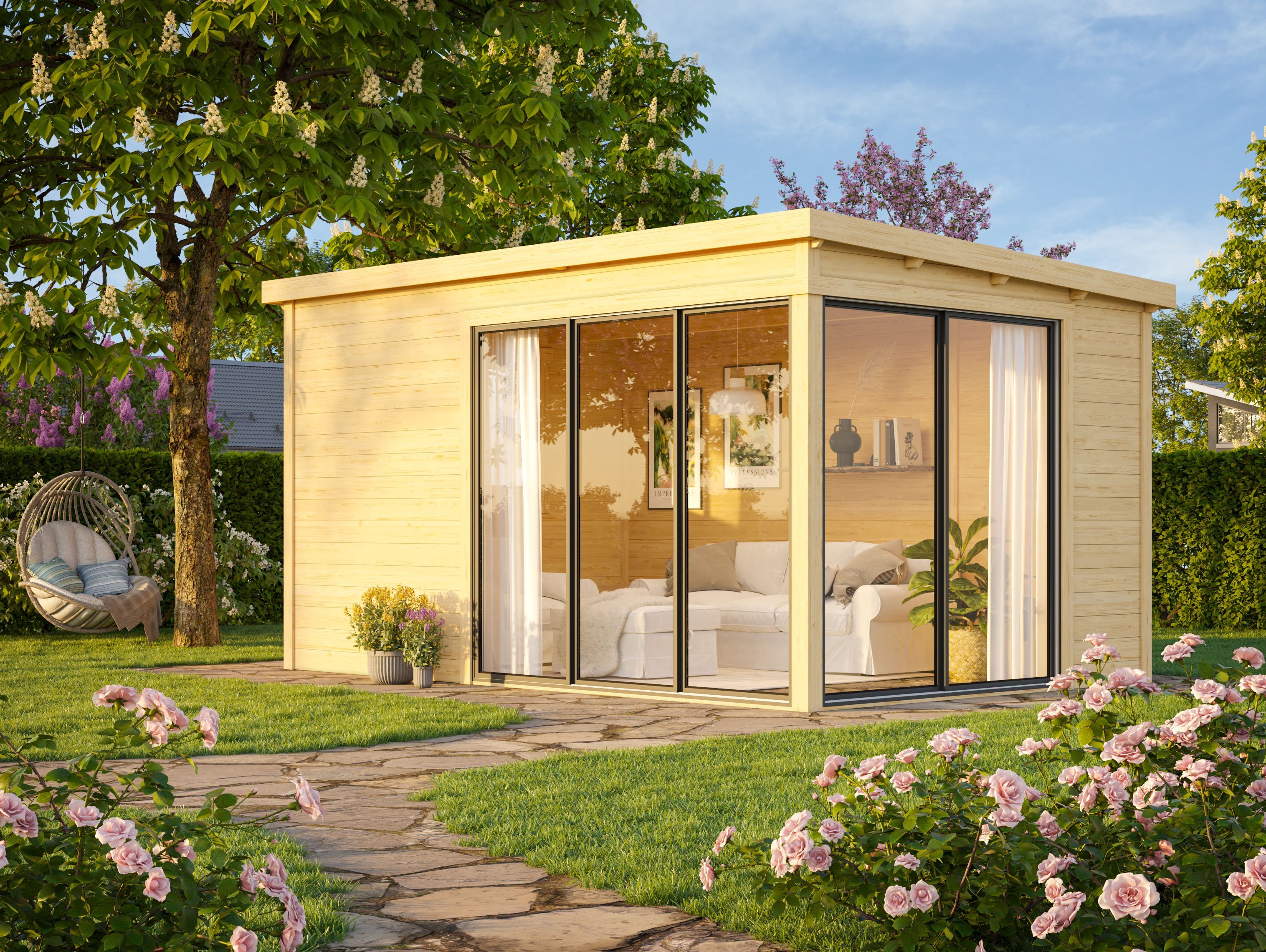 Fjordholz Gartenhaus Modell Mia 28 E 4x3m | Rabatt: 26 %