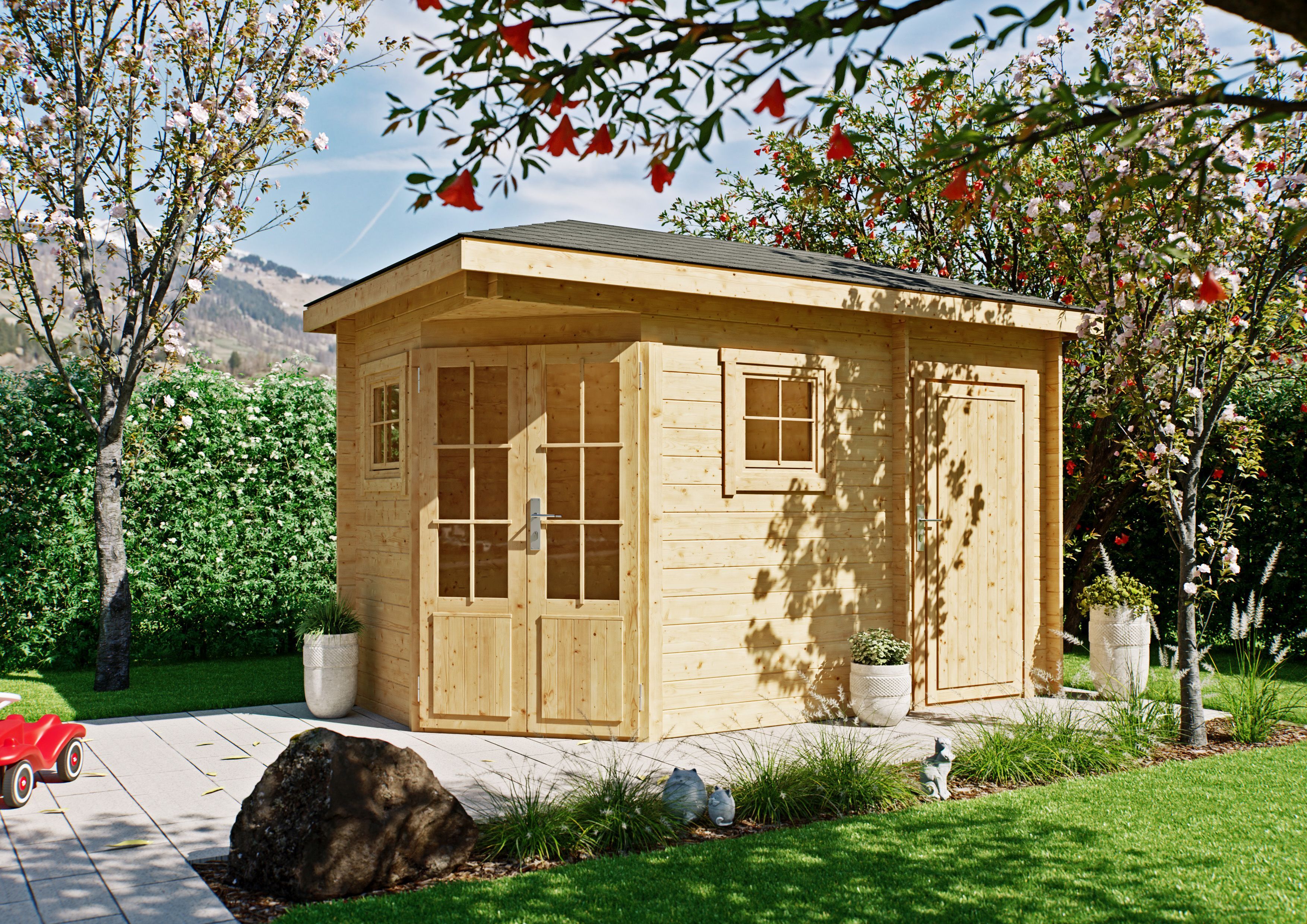 Fjordholz 5-Eck Gartenhaus Modell Evelyn 1D 3x3m | Rabatt: 26 %