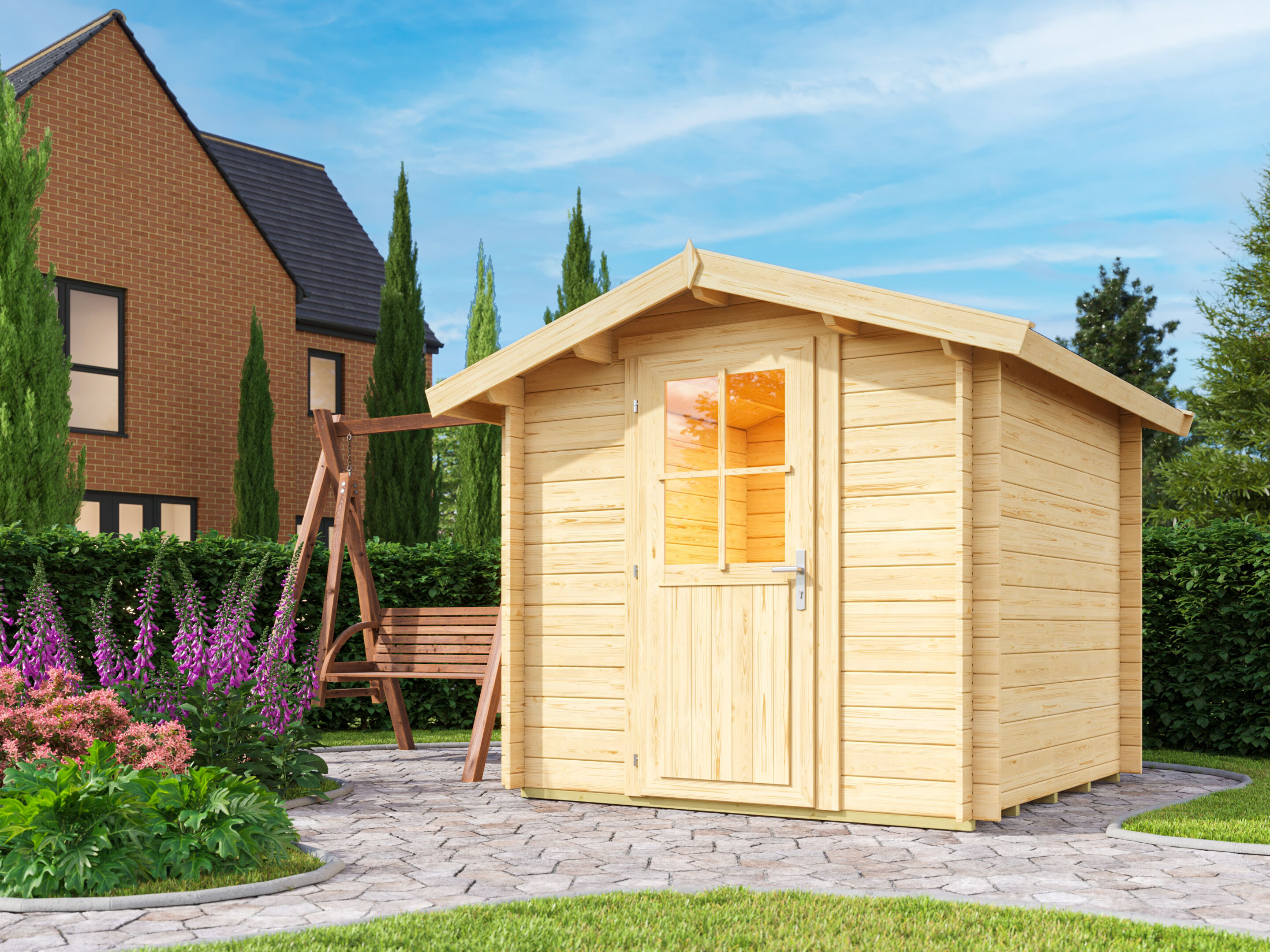 Fjordholz Satteldach Gartenhaus Modell Eliza 1A 2x2m | Rabatt: 26 %