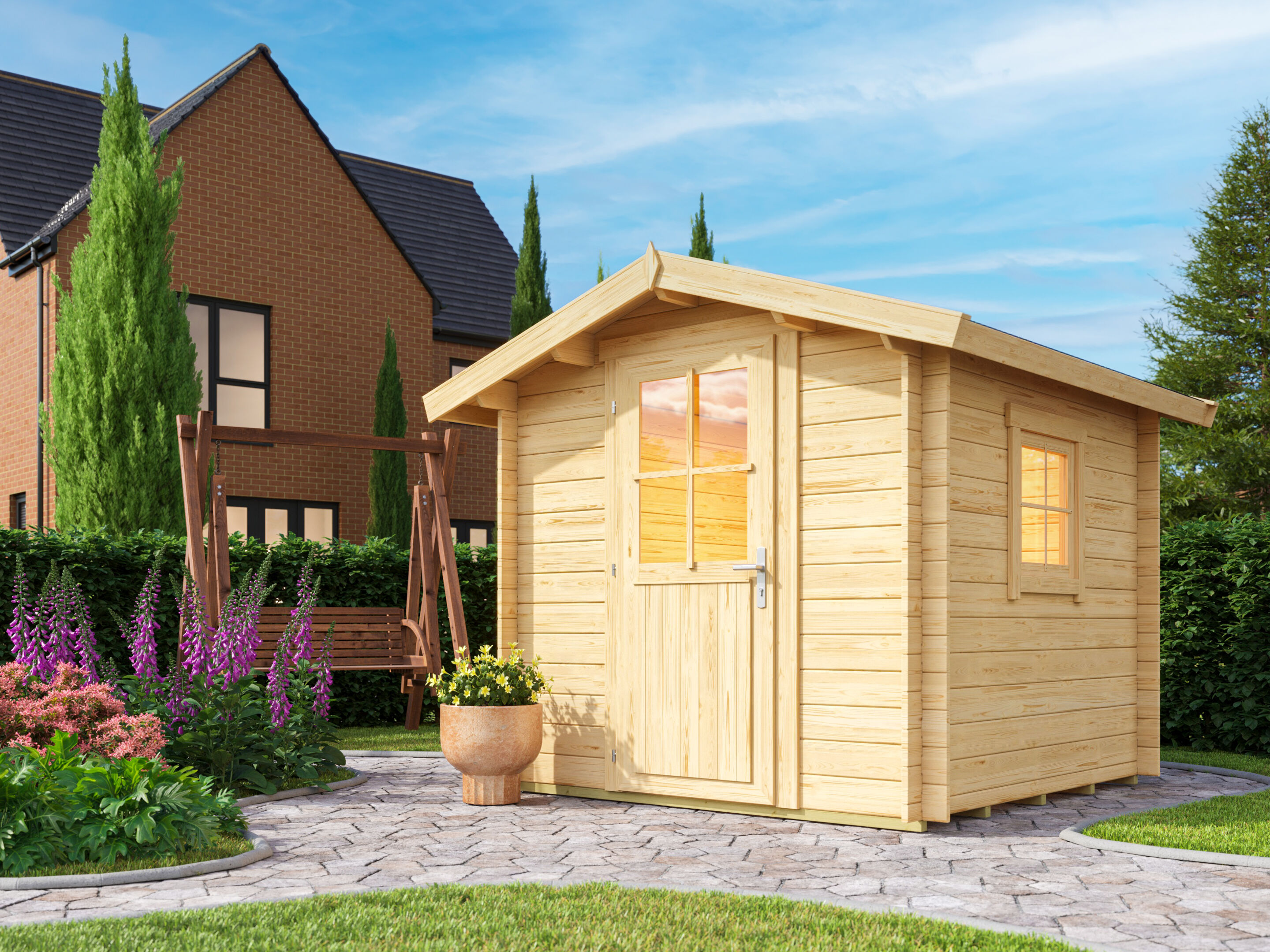 Fjordholz Satteldach Gartenhaus Modell Eliza 1C 2x2m | Rabatt: 26 %