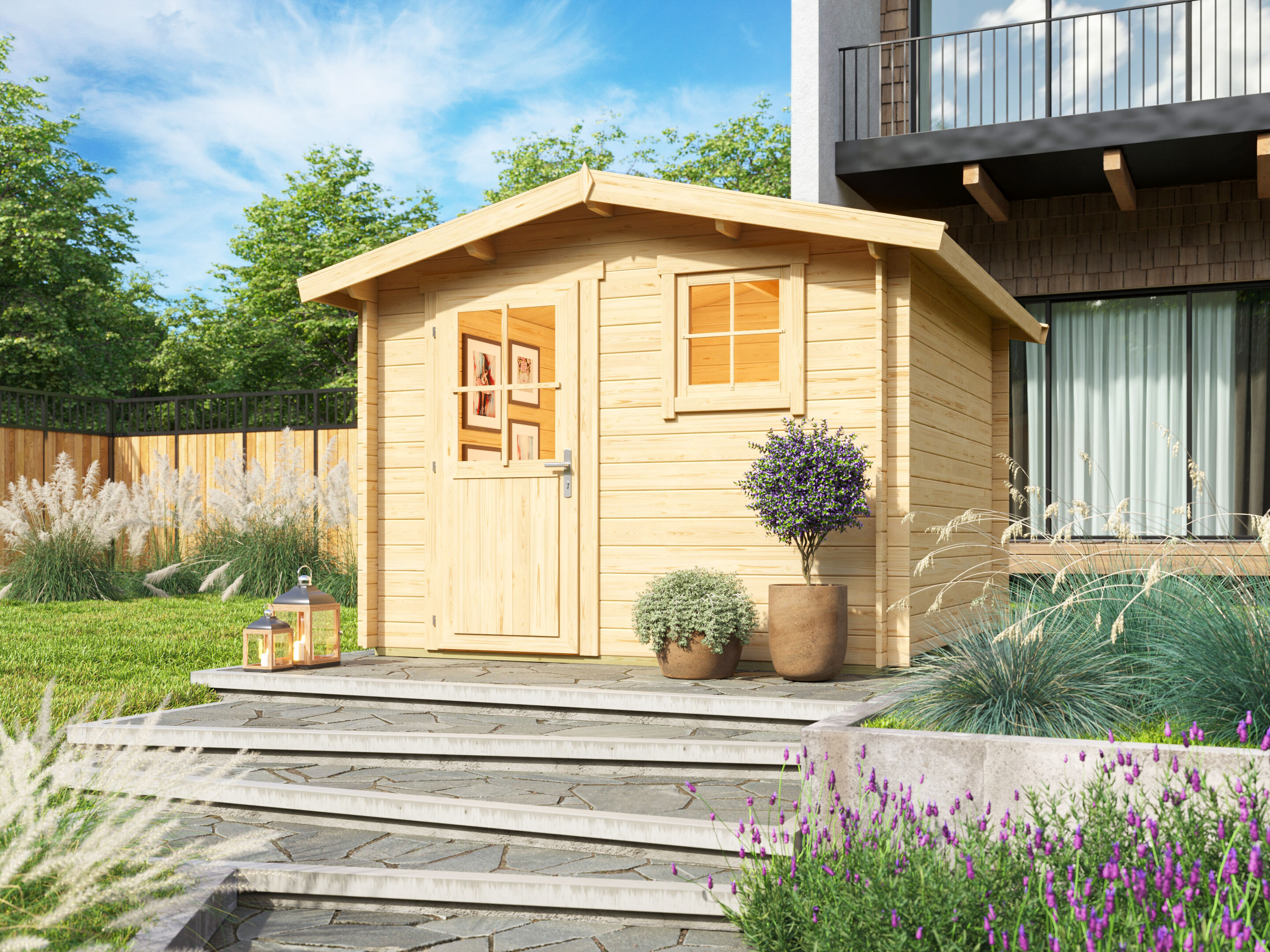 Fjordholz Satteldach Gartenhaus Modell Eliza 3B 3x3m | Rabatt: 26 %