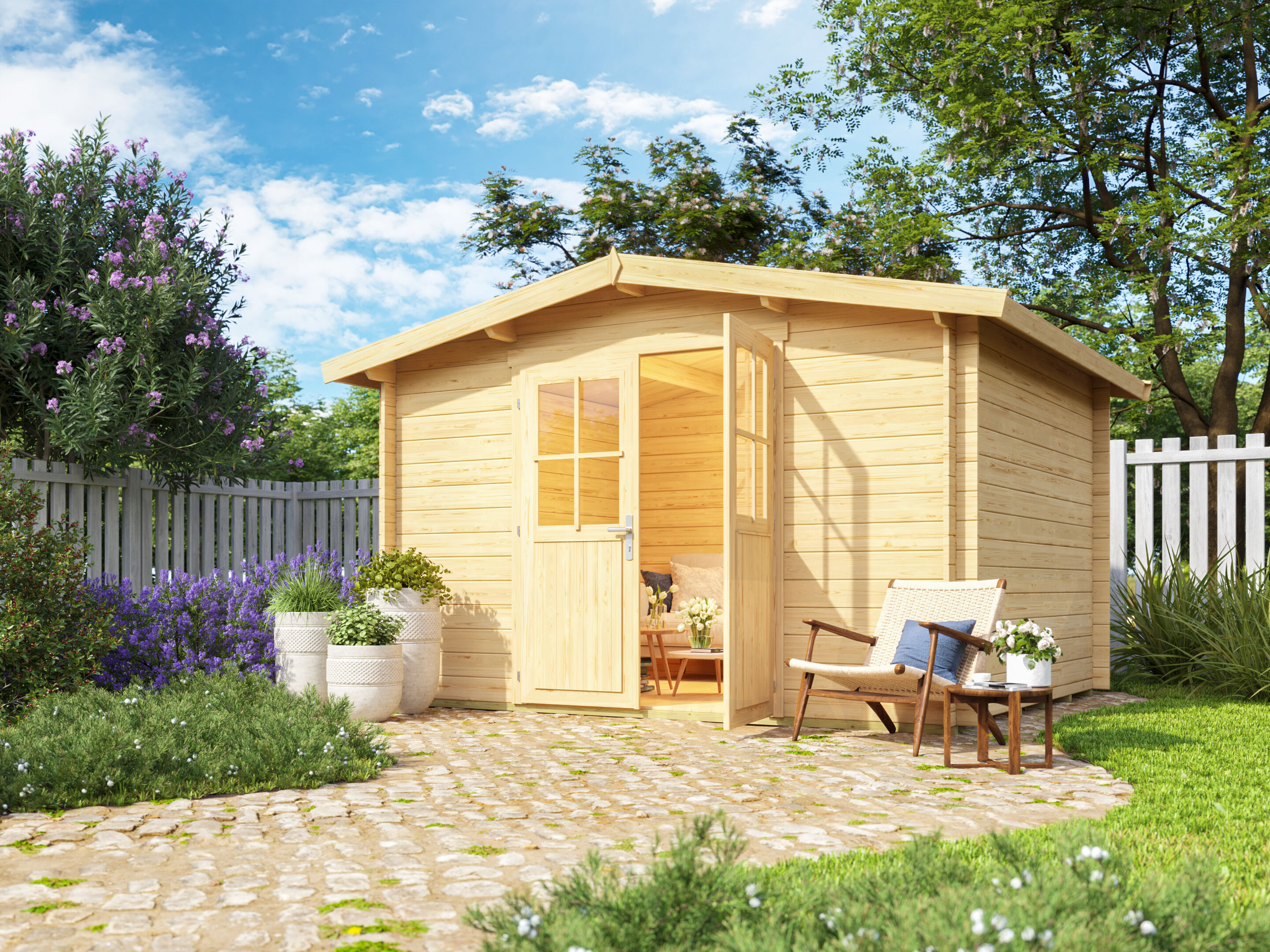 Fjordholz Satteldach Gartenhaus Modell Eliza 4D 3x2m | Rabatt: 26 %