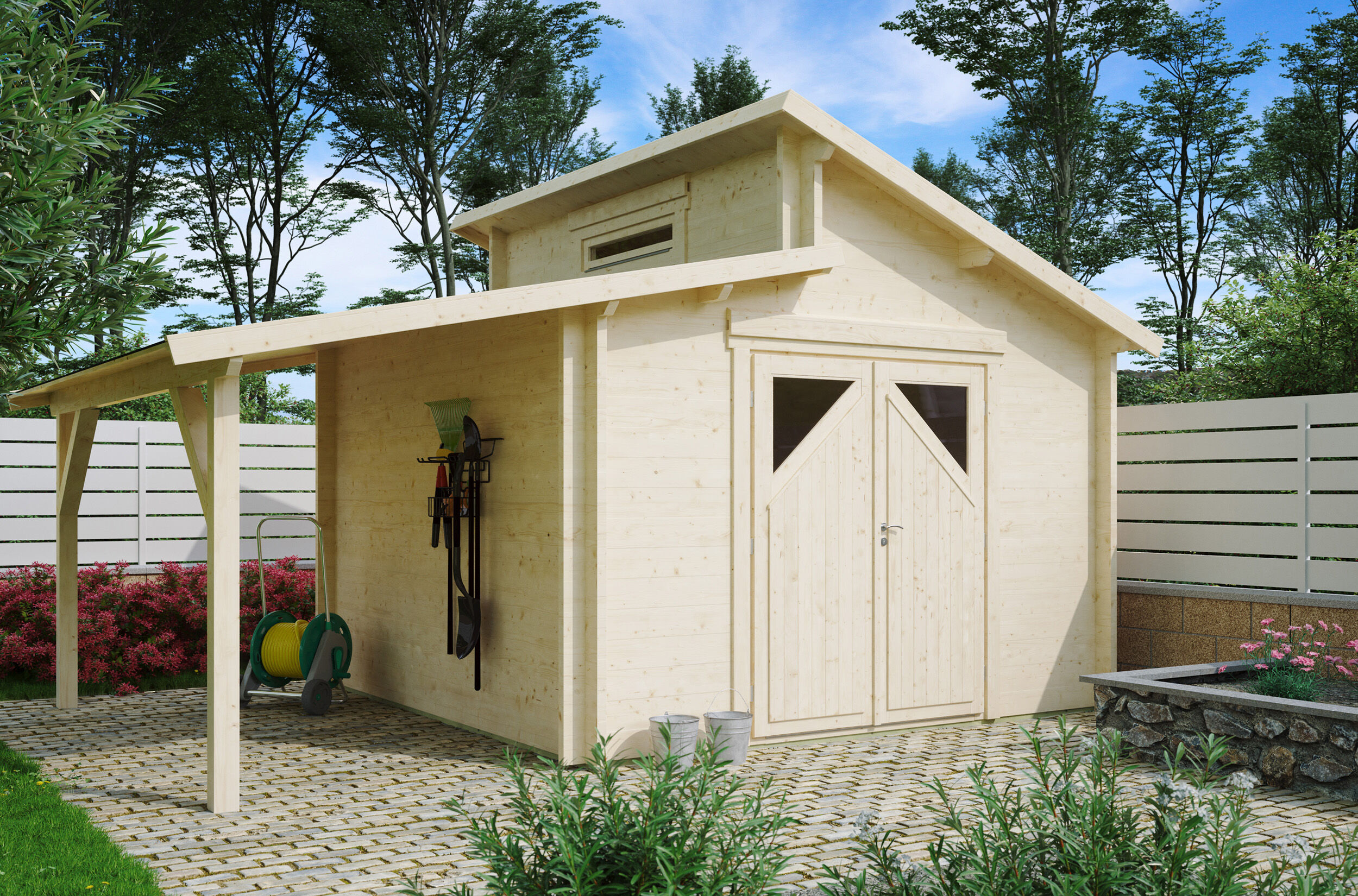 Fjordholz Gartenhaus Modell Varianta 44 D +SD 5x3m | Rabatt: 26 %