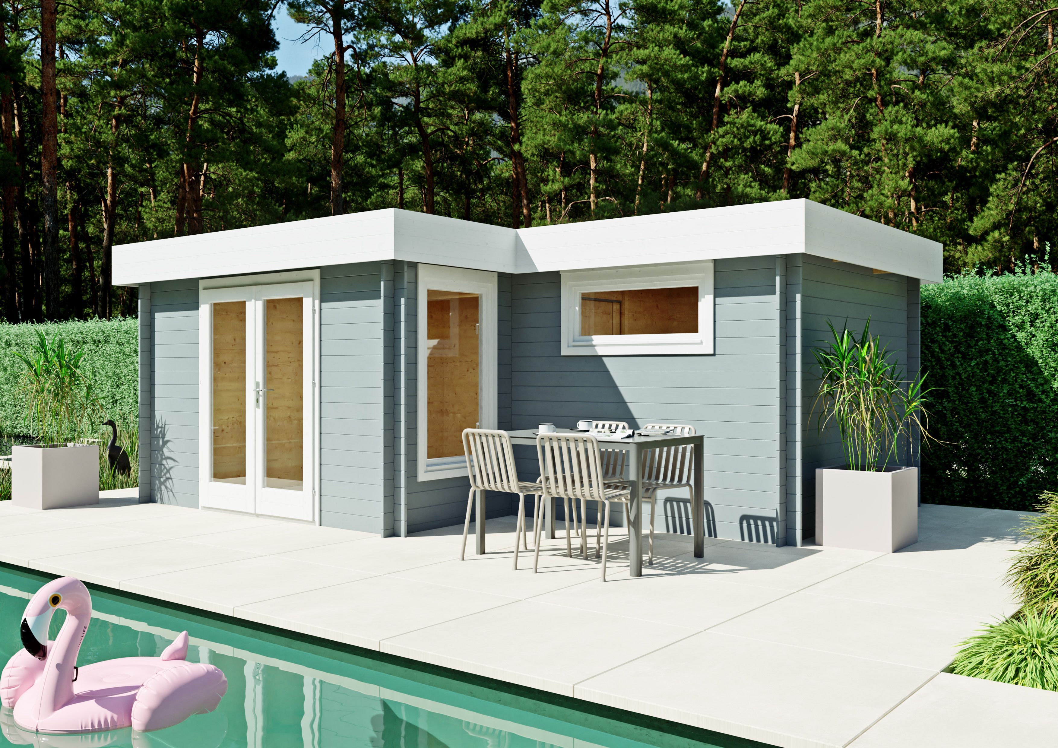 Fjordholz Flachdach Gartenhaus Modell Tobi 28 A 6x4m | Rabatt: 26 %
