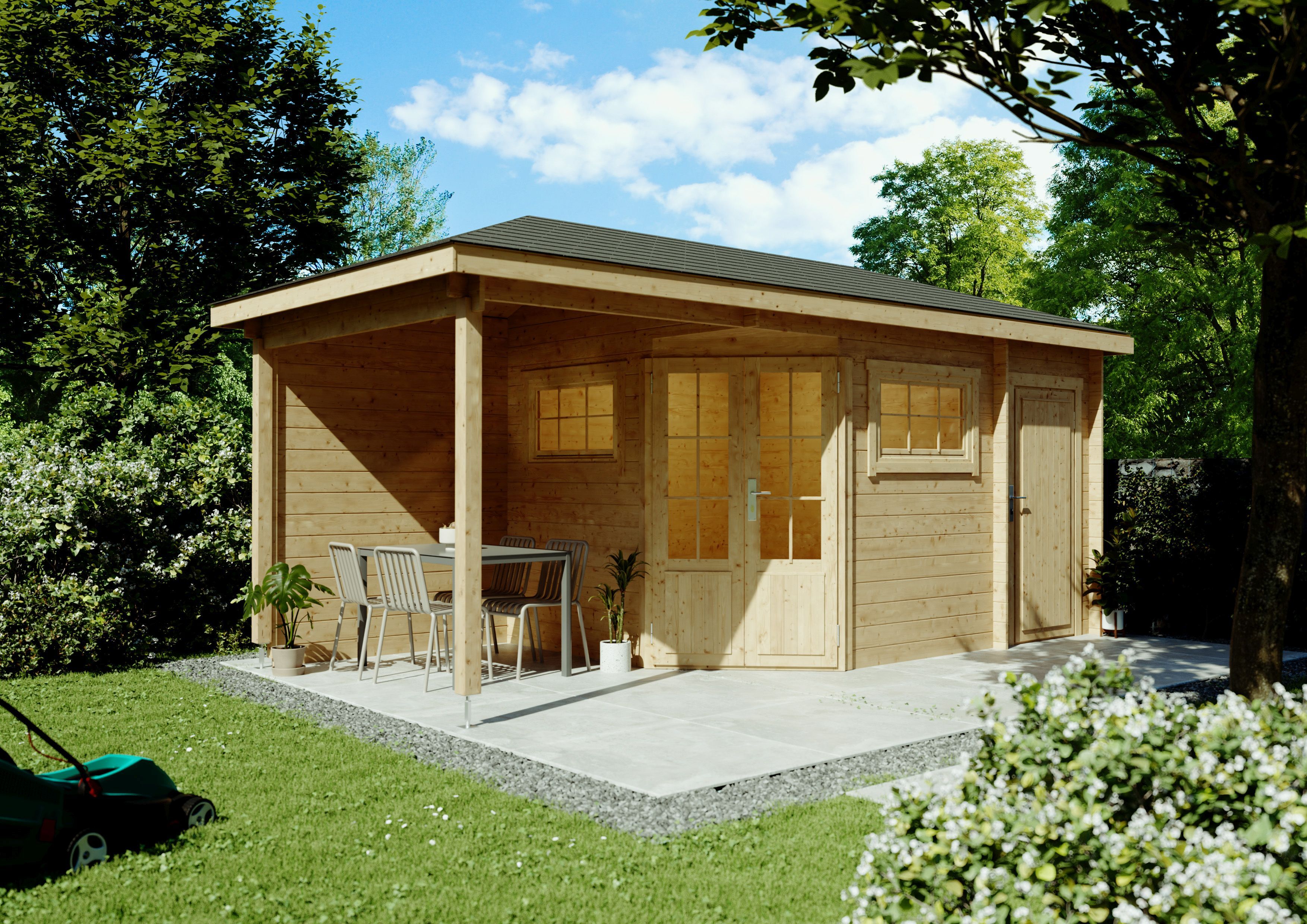 Fjordholz 5-Eck Gartenhaus Modell Evelyn 2E 5x3m | Rabatt: 26 %