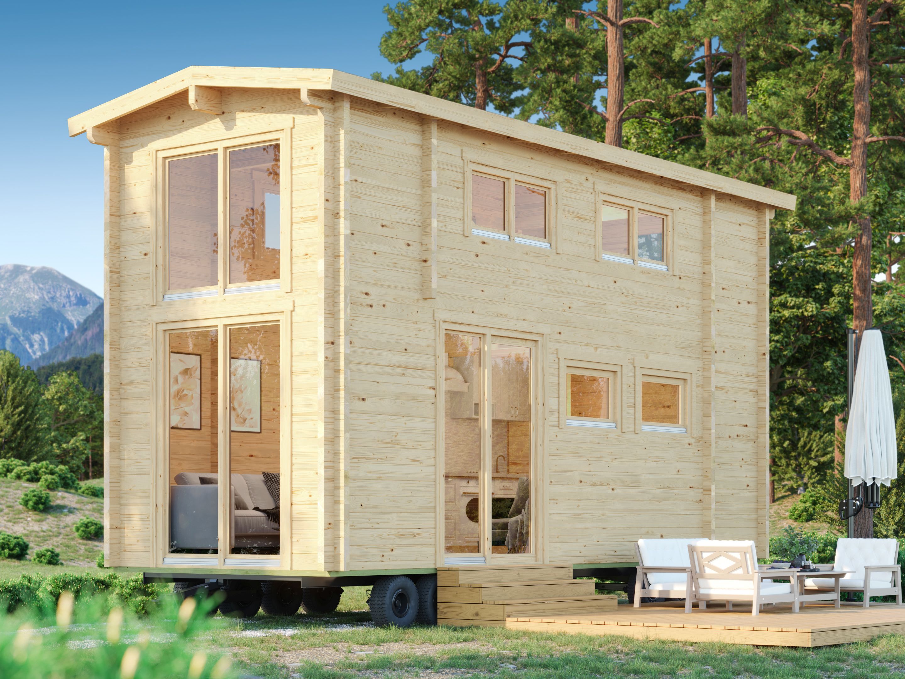 Fjordholz Tiny Gartenhaus Modell Heritage 70 A 6x3m | Rabatt: 13 %