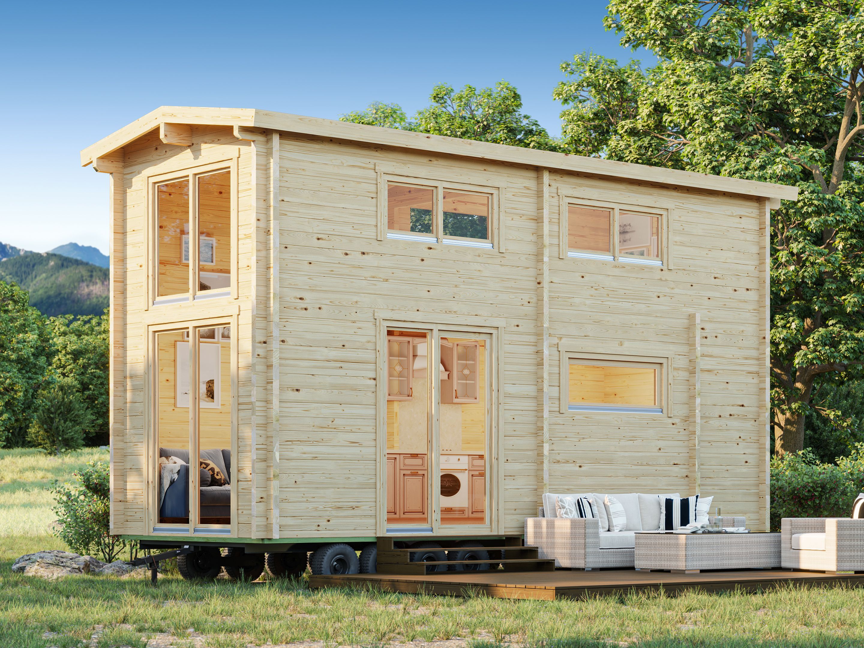 Fjordholz Tiny Gartenhaus Modell Heritage 70 B 6x3m | Rabatt: 13 %