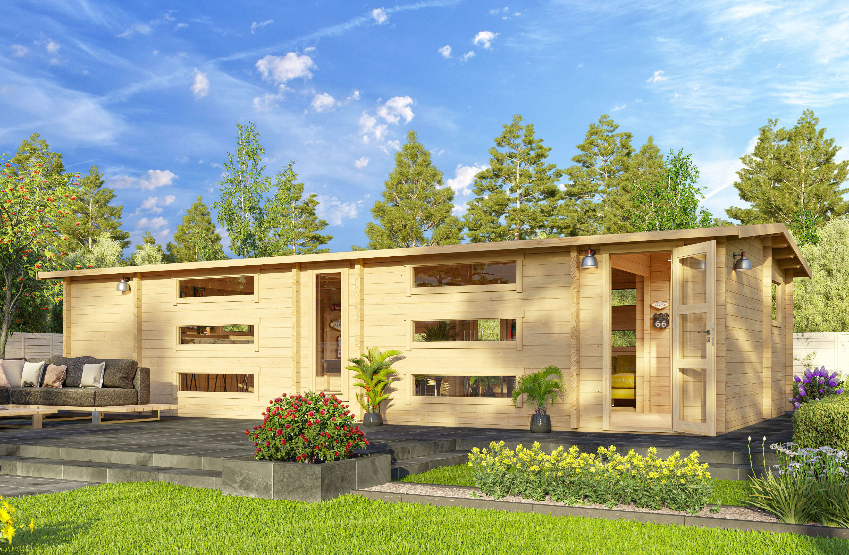Fjordholz Gartenhaus Modell Dundee 44 A 8x4m | Rabatt: 26 %
